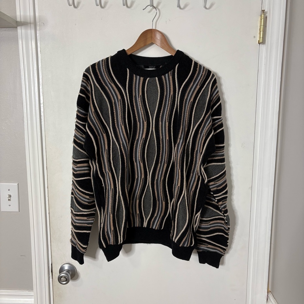 1990s Vintage - Bachrach Tundra Coogi Style Textured Sweater